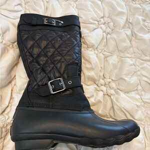 Sperry Black Quilted Women's Duck Winter Boots